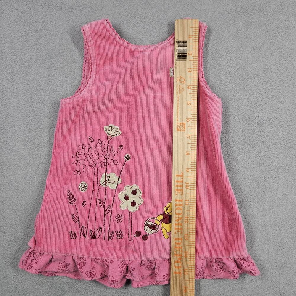Vtg Y2K Disney Baby Winnie The Pooh Corduroy Dress 12 Months Pink Embroidered - Picture 9 of 10